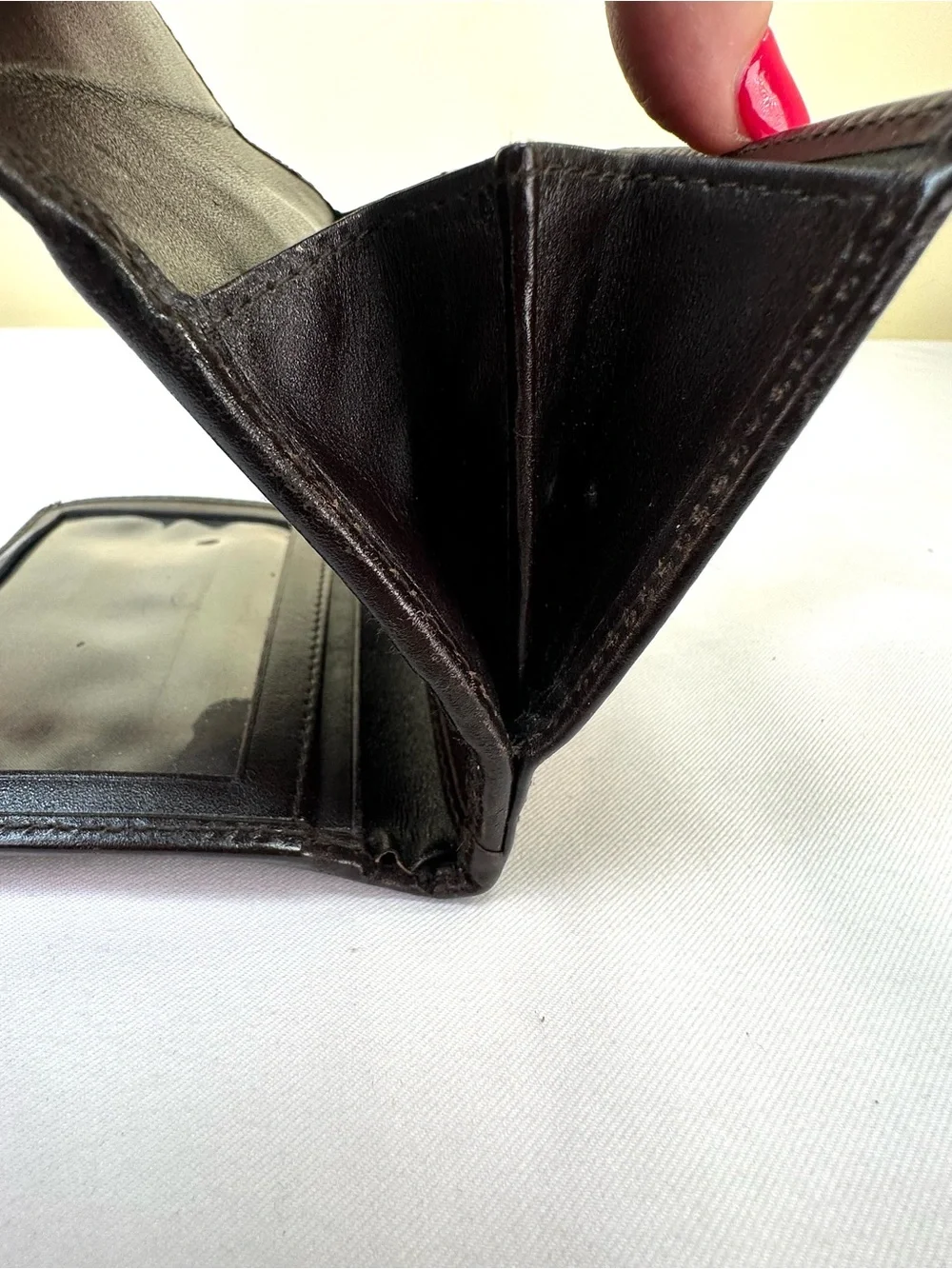 Christian Dior Trotter Monogram Wallet Vintage Brown canvas & leather COA